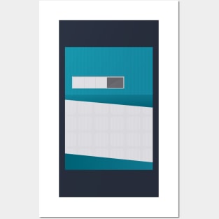 Funky Little Teal Windows Posters and Art